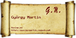 György Martin névjegykártya