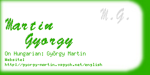 martin gyorgy business card