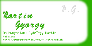 martin gyorgy business card